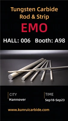 انضم إلينا في EMO 2023 لمقابلة شركة Zhuzhou Kunrui Carbide Co.، Ltd